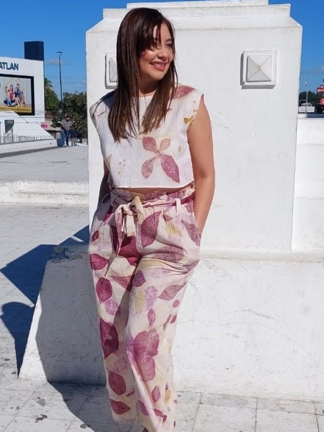 Pantalon ecoprint